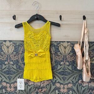 Weissman The Gospel Truth yellow jazz fringe tap costume